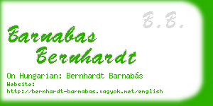 barnabas bernhardt business card